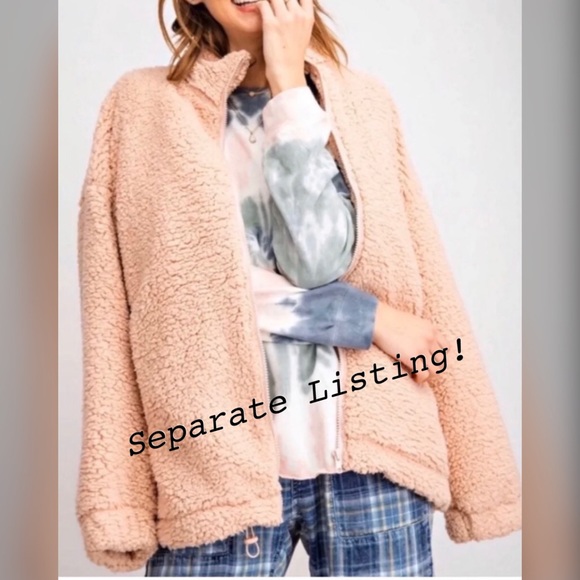 <LAST>Fuzzy Fleece Soft Teddy Bear Zip Up Jacket - Picture 5 of 5